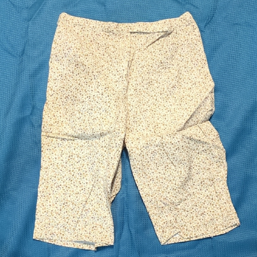 Willi Smith Cream Bermudas Lightweight Cotton Blend
